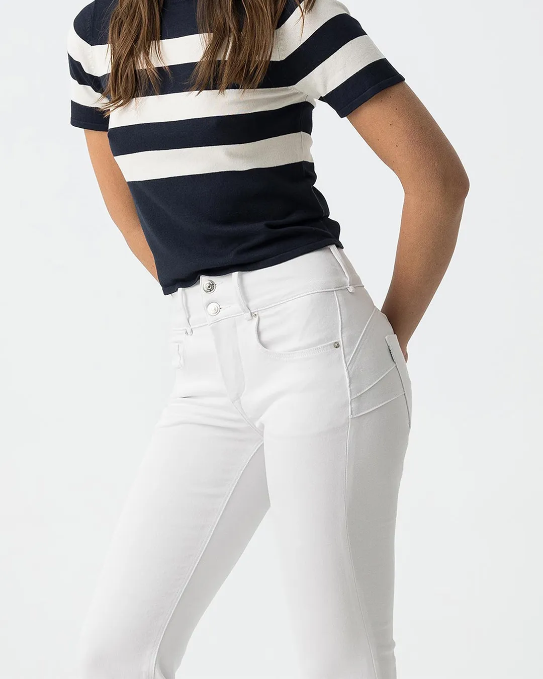 Tiffosi Double Up High Waist Flare Jeans - Image 4