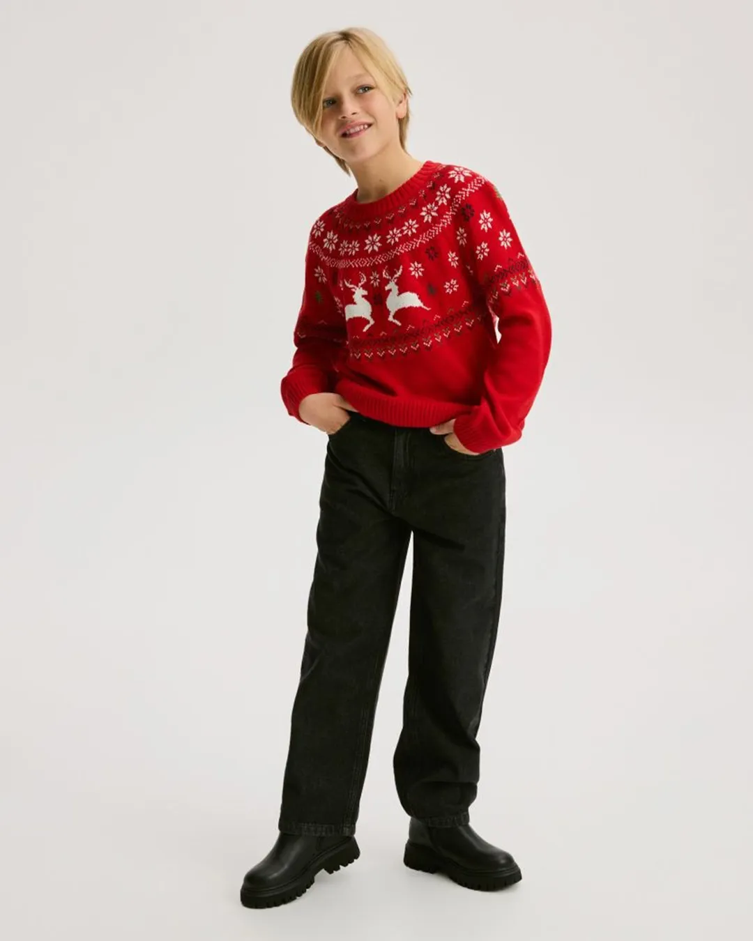Reserved Kids Boys Black Straight & Relax Fit Denim Jeans