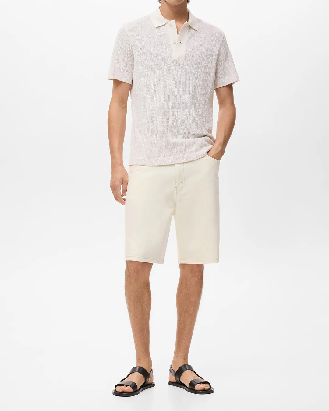 MANGO Men's Relaxed Fit Denim Shorts