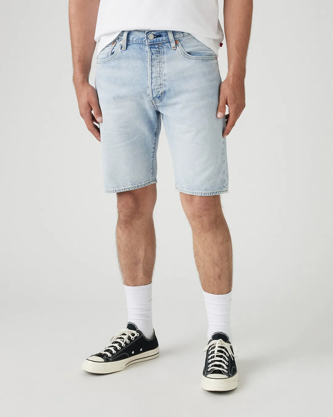 O.STIN Denim Shorts Straight Fit Sky Light Wash - Image 3