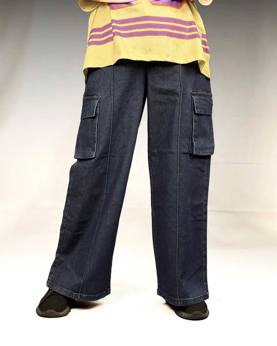 TLD 6-Pocket Wide Leg Cargo Jeans -