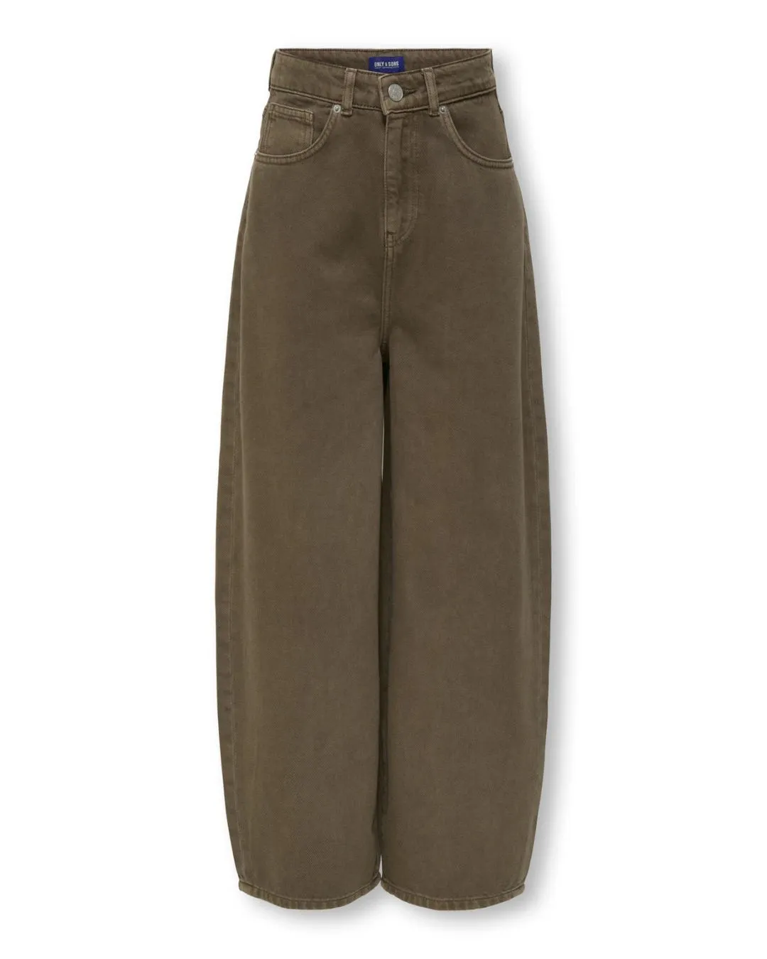 Barrel Fit High Waist Baggy Skater Jeans Light Brown