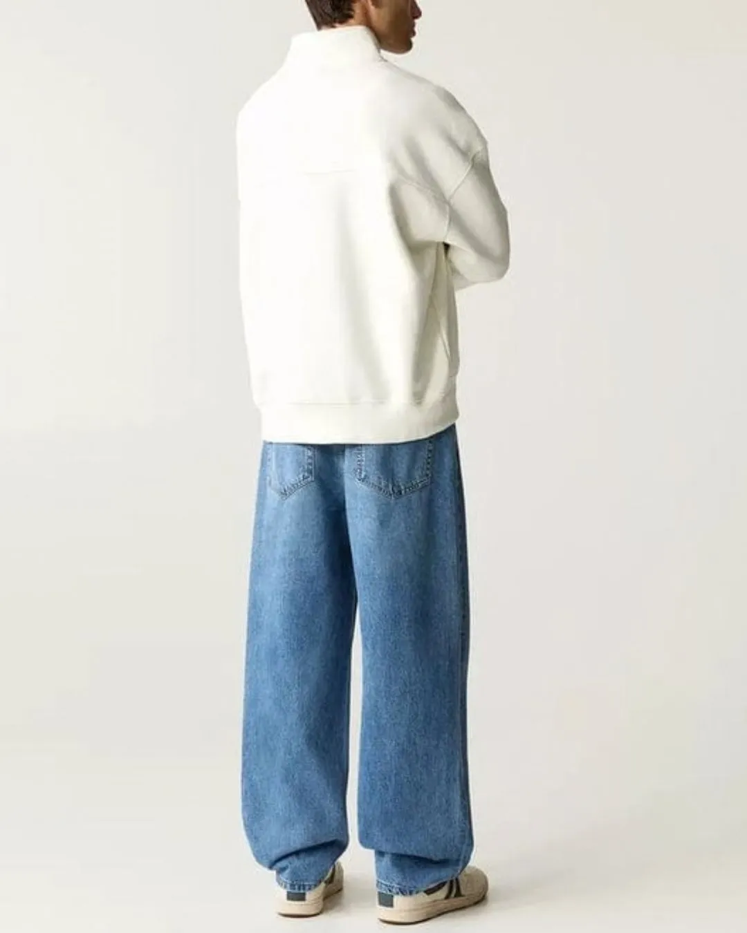 Relaxed fit pale indigo denim built for comfort movement and timeless everyday style.