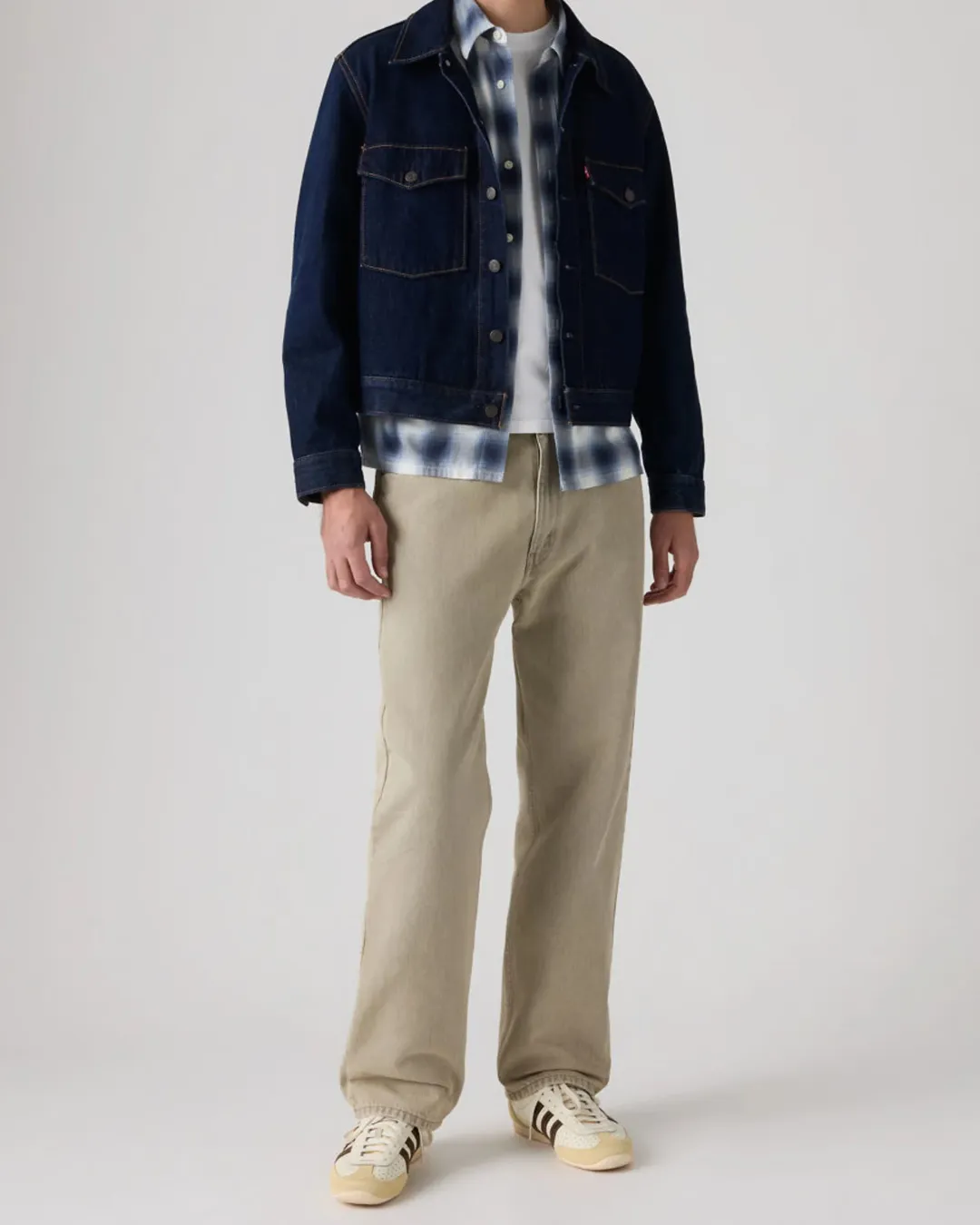 Unisex Only and Sons Dust Beige Baggy Fit Denim Jeans