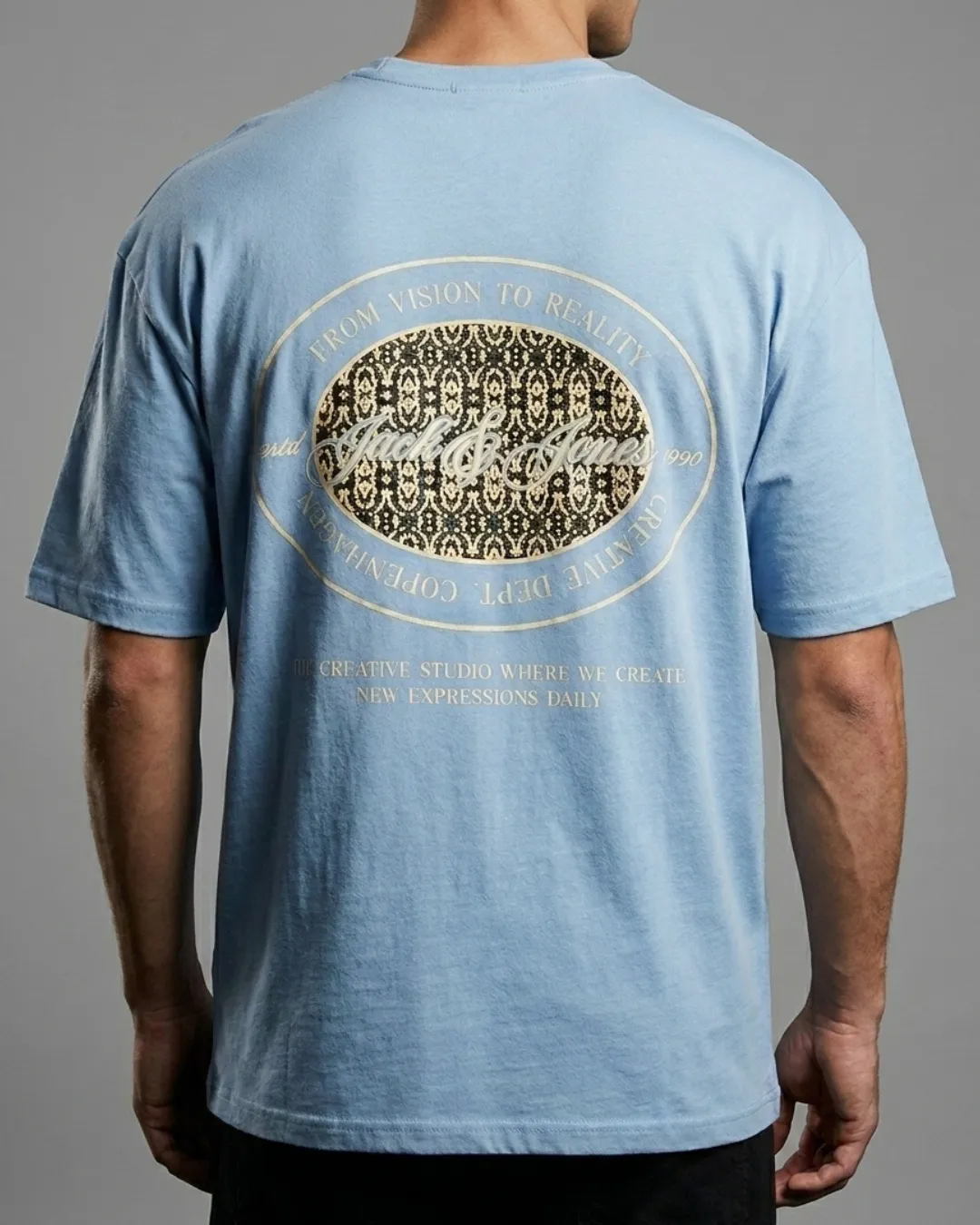 Jack&Jones Ice Blue Oversized Drop Shoulder Tee
